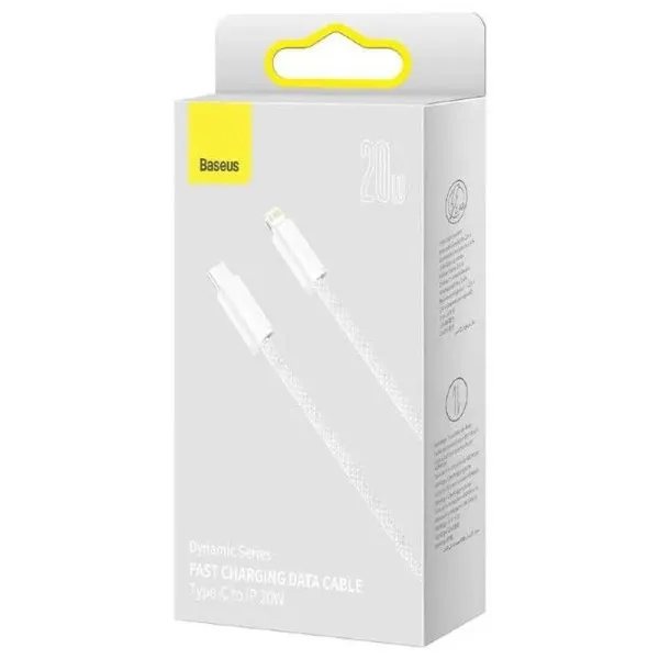 Дата кабель Baseus Dynamic Series Type-C to Lightning 20W (1m) (CALD000002) — Білий — фото 2