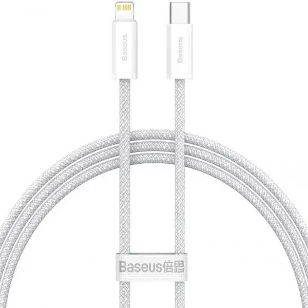 Дата кабель Baseus Dynamic Series Type-C to Lightning 20W (1m) (CALD000002) — Білий — фото 3