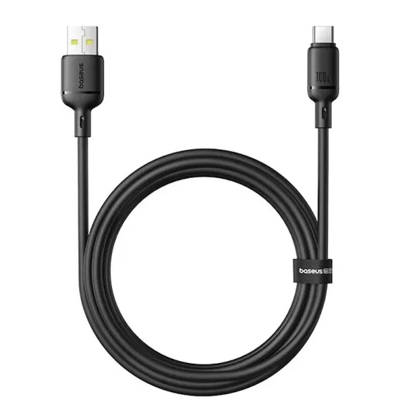 Дата кабель Baseus Silky Series OS Fast Charging USB to Type-C 100W (1m) (P10377703) — Черный — фото 2