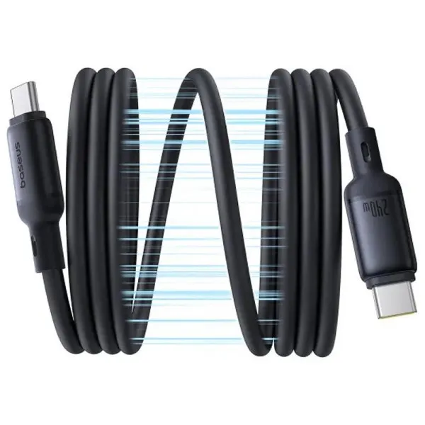 Дата кабель Baseus PicoGo Type-C to Type-C 240W (1m) (E04233) — Черный — фото 2