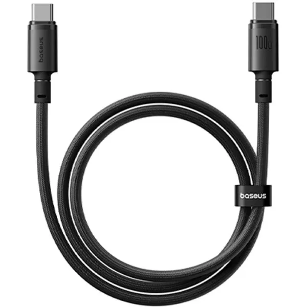 Дата кабель Baseus New Braided Type-C to Type-C 100W (1m) (E0426) — Черный — фото 1