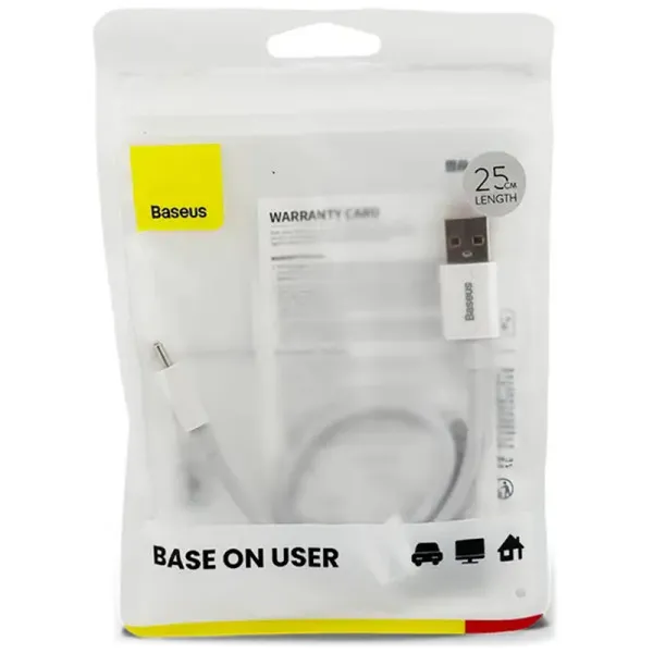 Дата кабель Baseus Superior Series Fast Charging USB to Type-C 100W (0.25m) (P10320102) — Білий — фото 4