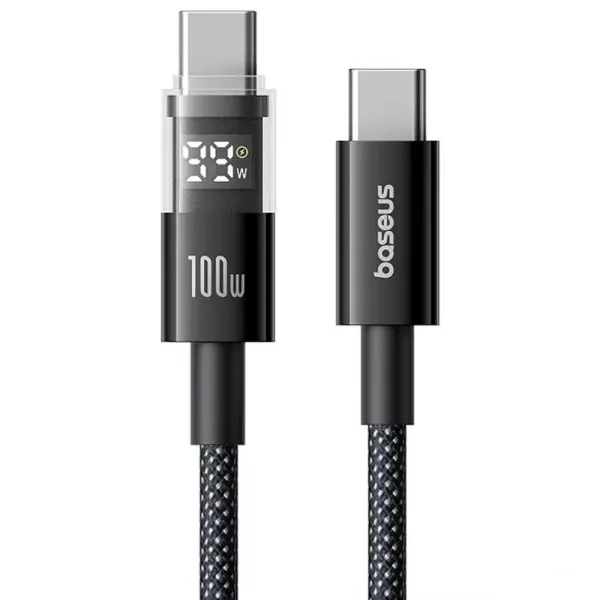 Дата кабель Baseus Display 2 Type-C to Type-C 100W (2m) (P10382702) — Чорний — фото 1