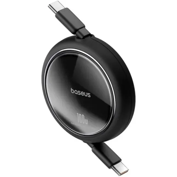Дата кабель Baseus Free2Draw Mini Retractable Type-C to Type-C 100W (1m) (P10364500) — Чорний — фото 2