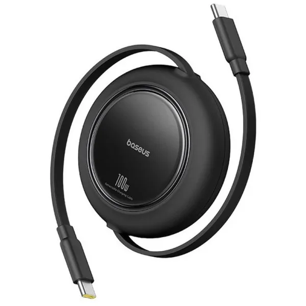 Дата кабель Baseus Free2Pull Mini Retractable Type-C to Type-C 100W (2m) (P10364500113) — Чорний — фото 1