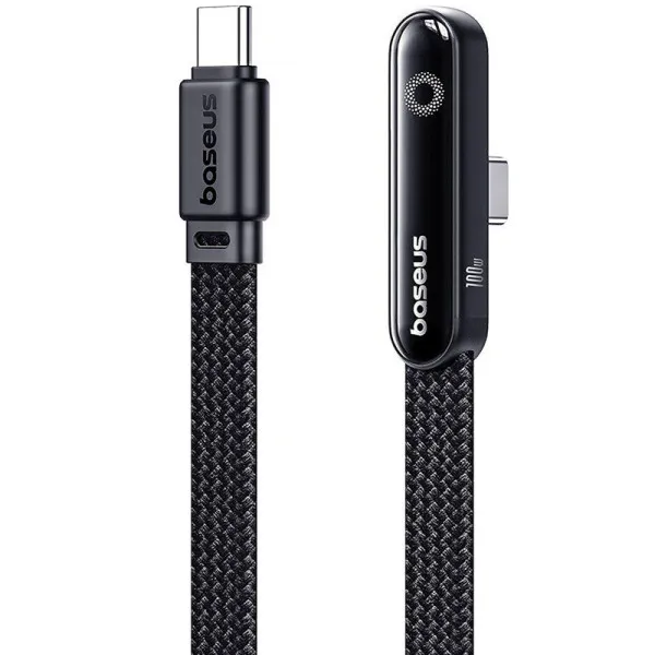 Дата кабель Baseus MVP 3 side plug and stand Type-C to Type-C 100W (2m) (P10382500121) — Чорний — фото 1