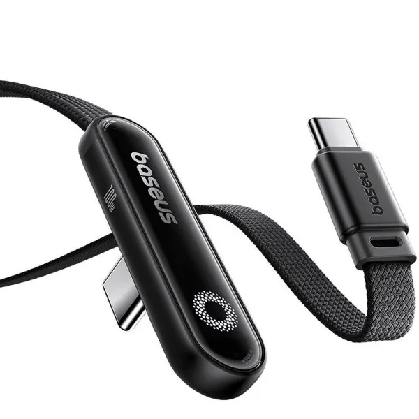 Дата кабель Baseus MVP 3 side plug and stand Type-C to Type-C 100W (2m) (P10382500121) — Чорний — фото 3
