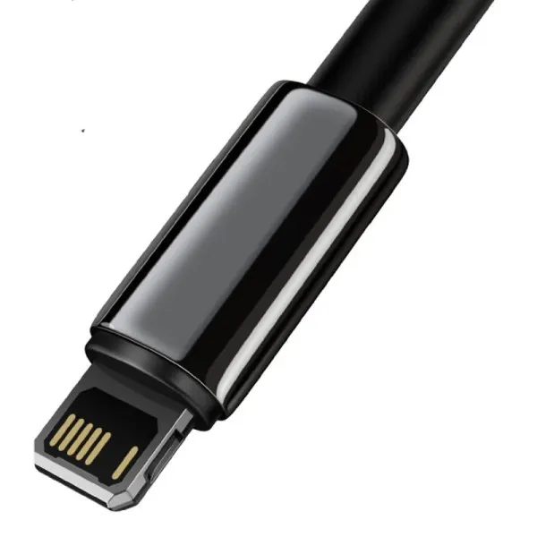 Дата кабель Baseus Tungsten Gold USB to Lightning Cable 2.4A (2m) (CALWJ-A0) — Чорний — фото 2