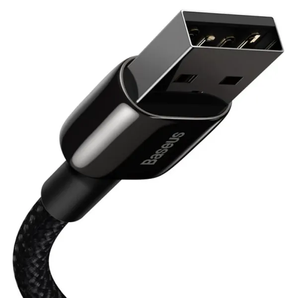 Дата кабель Baseus Tungsten Gold USB to Lightning Cable 2.4A (2m) (CALWJ-A0) — Чорний — фото 5