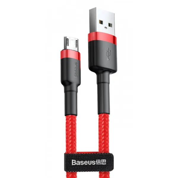 Дата кабель Baseus Cafule USB to MicroUSB Cable 2.4A (1m) (CAMKLF-B) — Красный — фото 1 Дата кабель Baseus Cafule USB to MicroUSB Cable 2.4A (1m) (CAMKLF-B) — Красный — фото 1