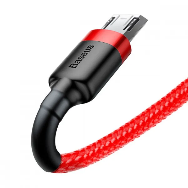 Дата кабель Baseus Cafule USB to MicroUSB Cable 2.4A (1m) (CAMKLF-B) — Красный — фото 2 Дата кабель Baseus Cafule USB to MicroUSB Cable 2.4A (1m) (CAMKLF-B) — Красный — фото 2