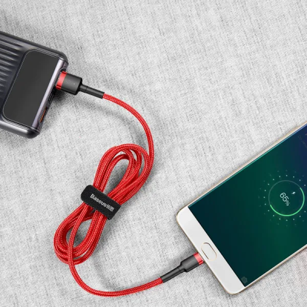 Дата кабель Baseus Cafule USB to MicroUSB Cable 2.4A (1m) (CAMKLF-B) — Красный — фото 4 Дата кабель Baseus Cafule USB to MicroUSB Cable 2.4A (1m) (CAMKLF-B) — Красный — фото 4
