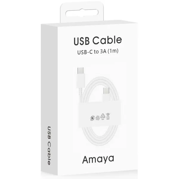 Дата кабель Amaya SD10CC Type-C to Type-C 5A (1m) — Білий — фото 3