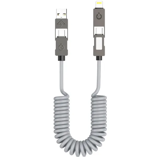 Дата кабель Amaya ACD-340 4in1 Type-C/USB to Lightning/Type-C 240W (2m) — Сірий — фото 1
