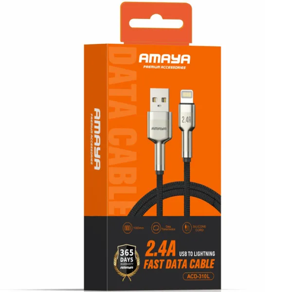 Дата кабель Amaya 310L USB to Lightning 2.4A (1m) — Brown — фото 2