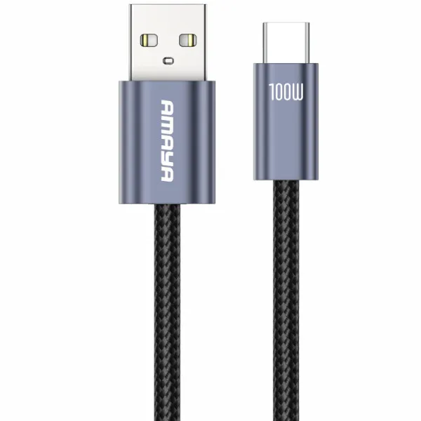 Дата кабель Amaya 61C USB to Type-C 100W (1m) — Сірий — фото 1