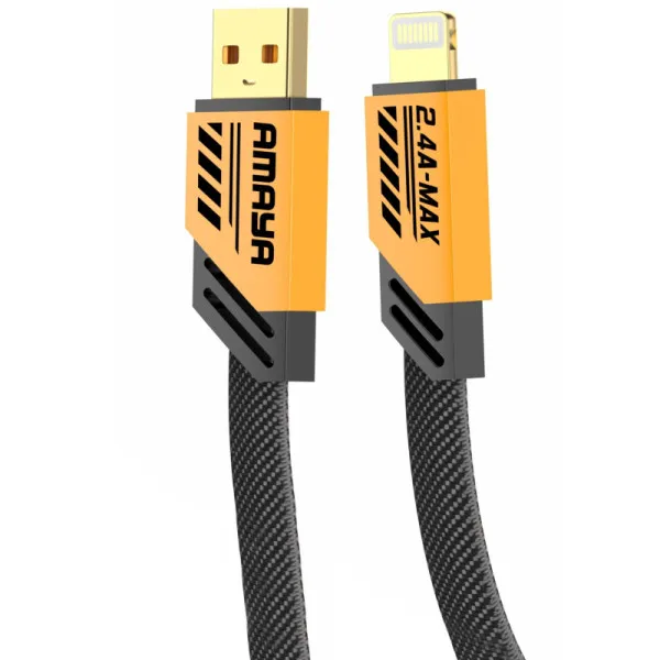 Дата кабель Amaya 33L USB to Lightning 2.4A (1.2m) — Жовтий — фото 1
