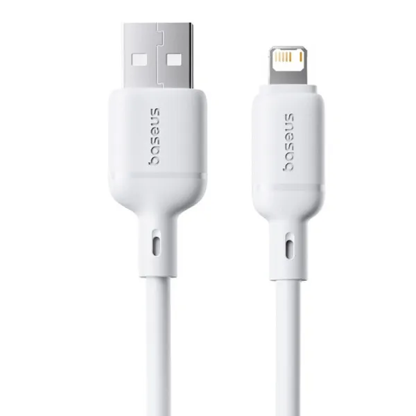 Дата кабель Baseus Silky Series OS Fast Charging USB to Lightning 2.4A (1m) (P1037770) — Білий — фото 1