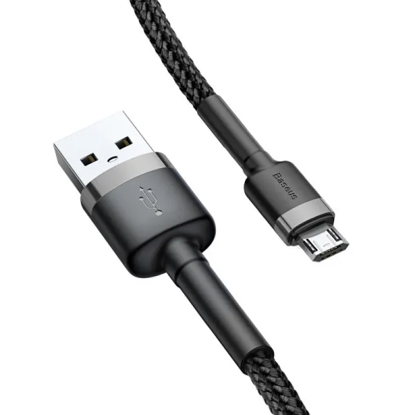 Дата кабель Baseus Cafule USB to MicroUSB Cable 2.4A (1m) (CAMKLF-B) — Серый — фото 2