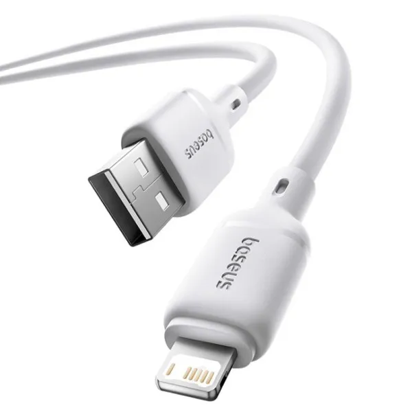 Дата кабель Baseus Silky Series OS Fast Charging USB to Lightning 2.4A (2m) (P1037770) — Белый — фото 4