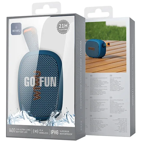 Bluetooth Колонка WIWU H1 Go Fun — Blue — фото 4
