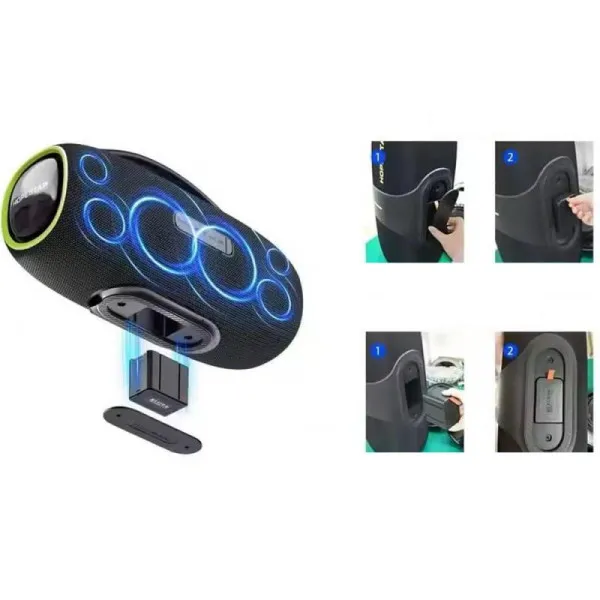 Bluetooth колонка Hopestar A85 400W — Чорний — фото 5