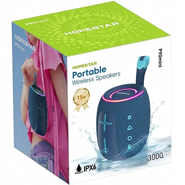 Bluetooth колонка Hopestar P90 mini 15W — Blue — фото 3