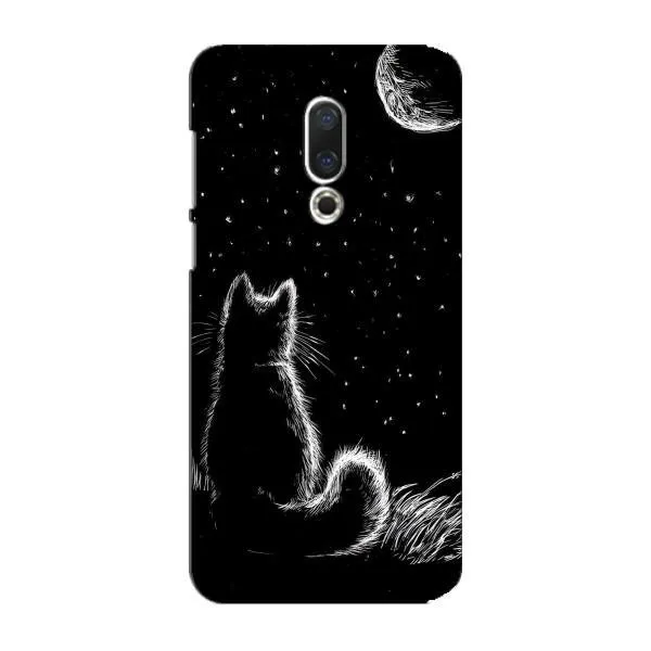 Чохол з принтом «Котик і місяць» для Meizu 15 Plus Чохол з принтом «Котик і місяць» для Meizu 15 Plus