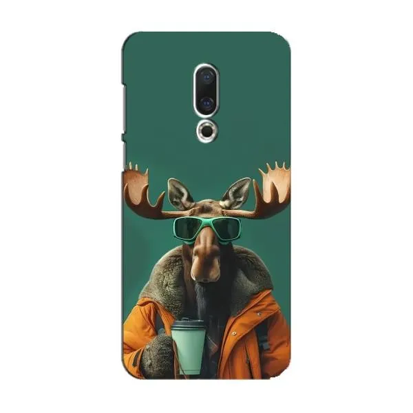 Чехол с принтом «Лось с кофе» для Meizu 15