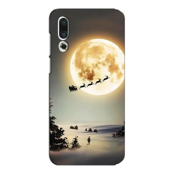 Чехол с принтом «Санта на луне» для Meizu 16s