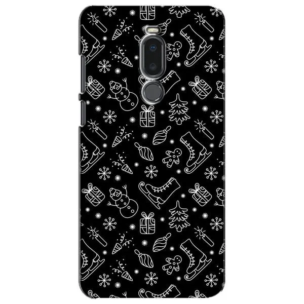 Чехол с принтом «Новогодний фон» для Meizu Note 8