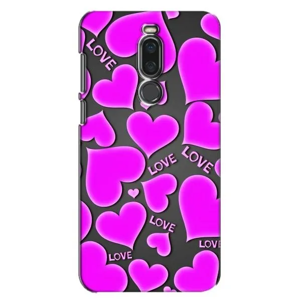 Чехол с принтом «Pink hearts» для Meizu X8