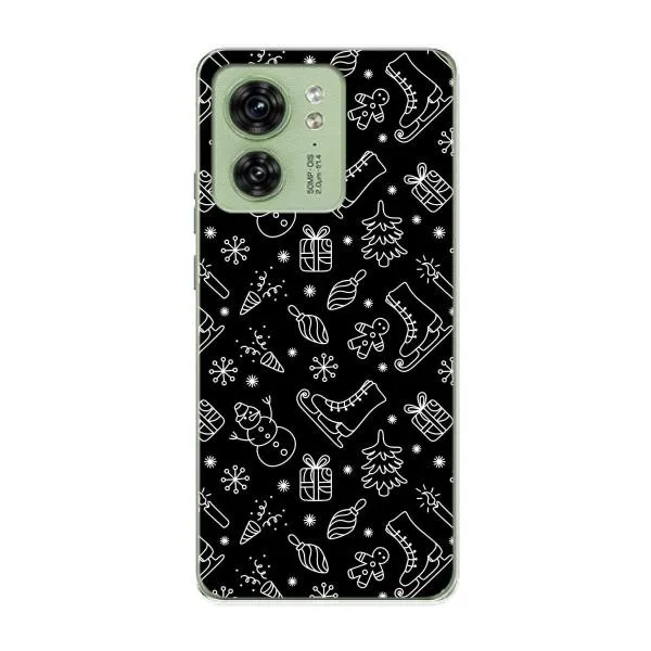 Чехол с принтом «Новогодний фон» для Motorola Edge 40
