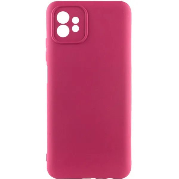 Чехол TPU GETMAN Liquid Silk Full Camera для Motorola Moto G32 — Бордовый