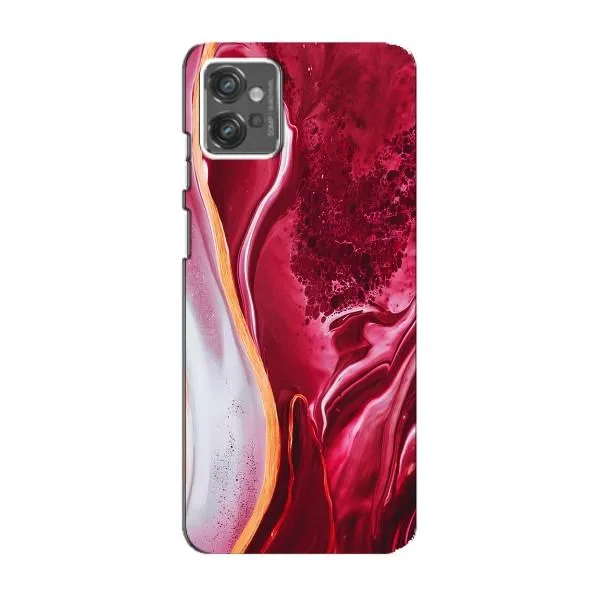 Чохол з принтом «Мрамор червоний» для Motorola MOTO G32