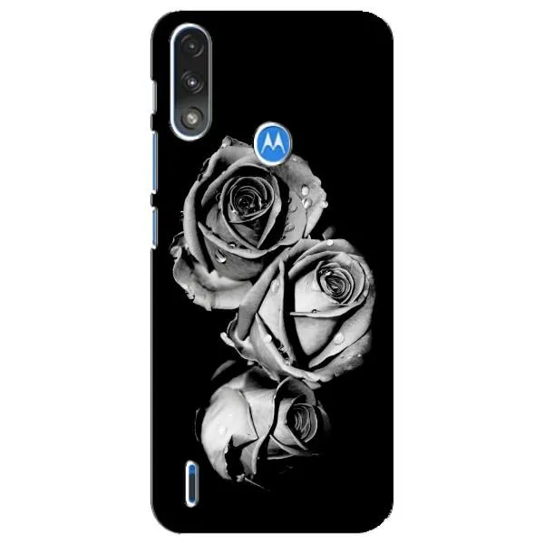 Чохол з принтом «Чорна троянда» для Motorola E7 Power