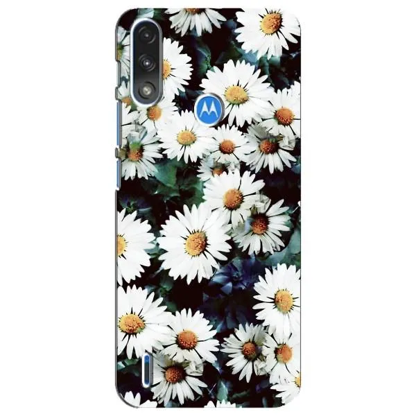 Чохол з принтом «Ромашки» для Motorola E7 Power