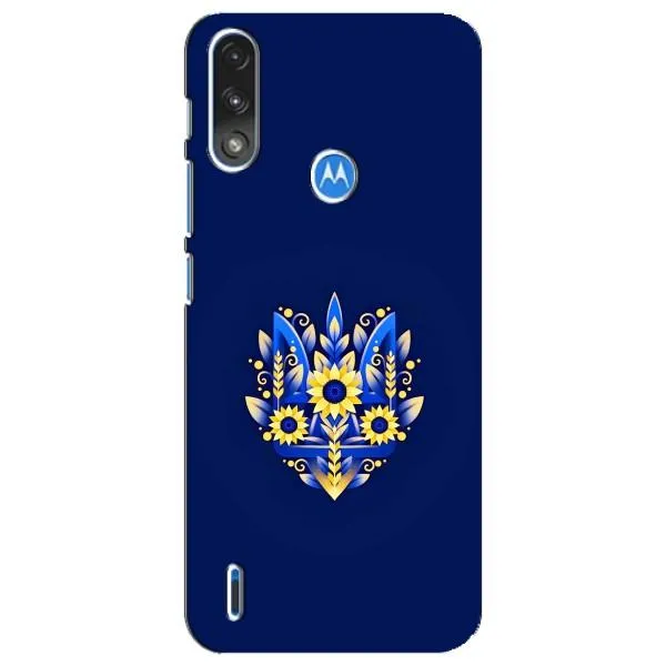 Чехол с принтом «Цветочный Герб» для Motorola E7 Power