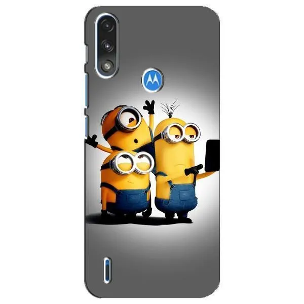 Чехол с принтом «Три миньона» для Motorola E7 Power