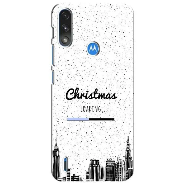 Чехол с принтом «Рождество загружается» для Motorola E7 Power