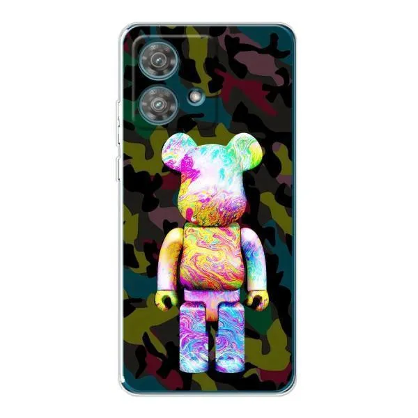 Чехол с принтом «Яркий Bearbrick» для Motorola Edge 40 Neo