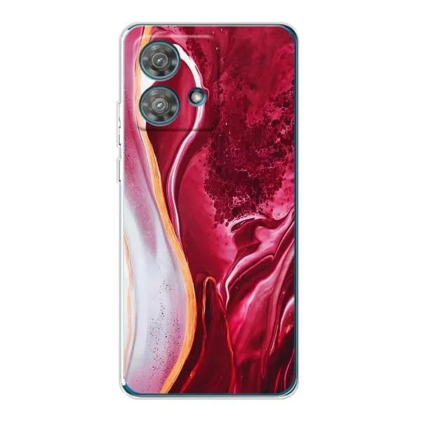 Чехол с принтом «Мрамор красный» для Motorola Edge 40 Neo