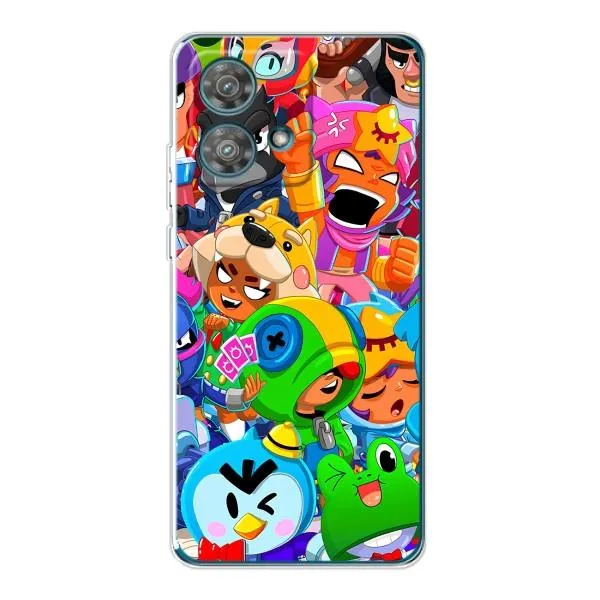 Чехол с принтом «герои Бравл Старс» для Motorola Edge 40 Neo