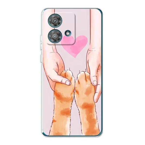 Чехол с принтом «Любовь к котикам» для Motorola Edge 40 Neo
