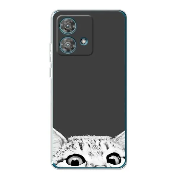 Чехол с принтом «Выглядывает кот» для Motorola Edge 40 Neo