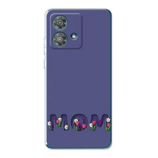 Чехол с принтом «Мама в цветах» для Motorola Edge 40 Neo