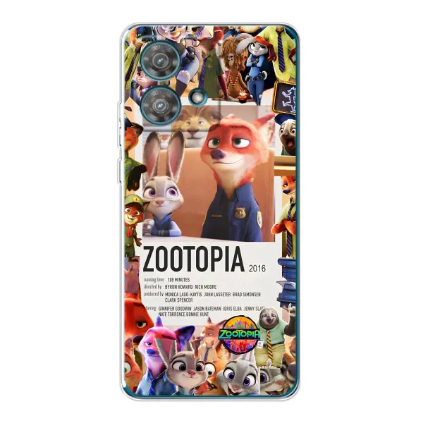 Чехол с принтом «Постер Зверополис» для Motorola Edge 40 Neo