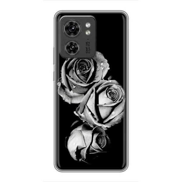 Чехол с принтом «Черная роза» для Motorola Edge 40 Pro