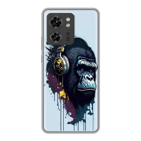 Чехол с принтом «Горилла в наушниках» для Motorola Edge 40 Pro
