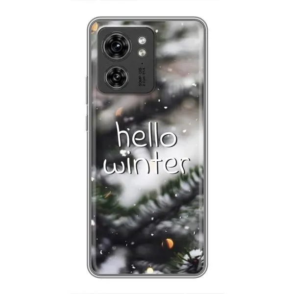 Чехол с принтом «Hello winter» для Motorola Edge 40 Pro
